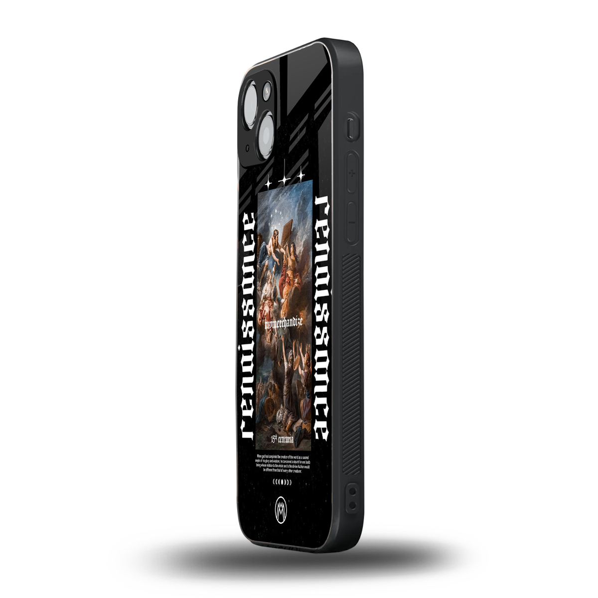 renaissance back phone cover | glass case for iphone 15 plus