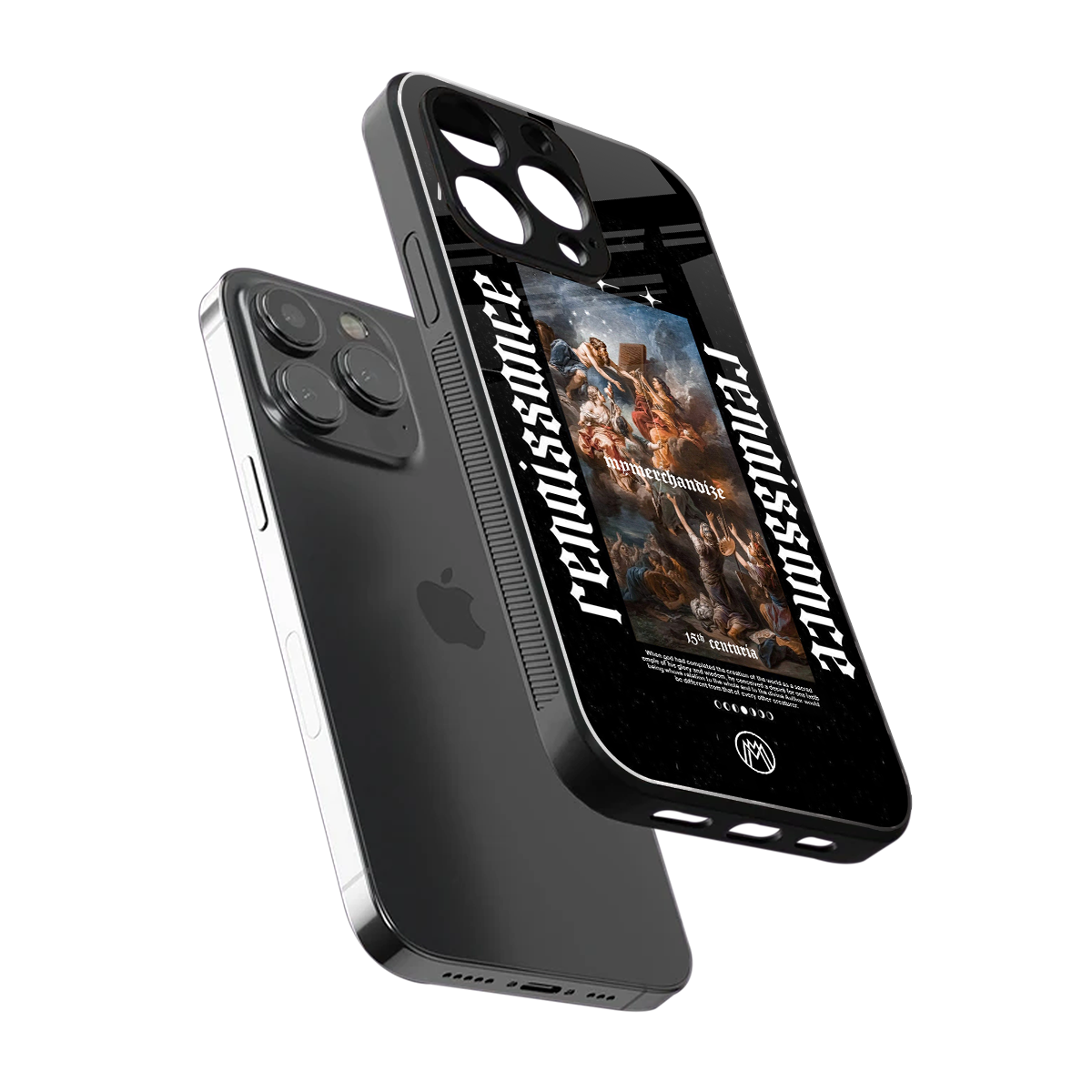 renaissance back phone cover | glass case for iphone 15 pro max