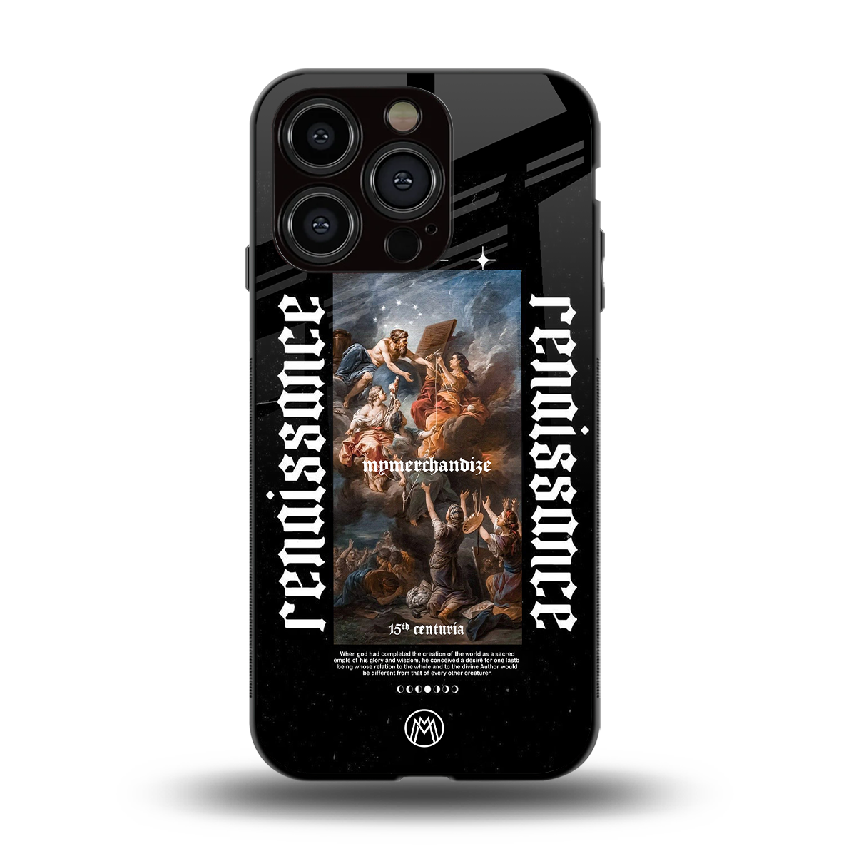 renaissance back phone cover | glass case for iphone 15 pro