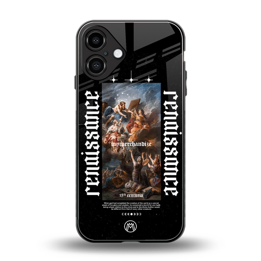 renaissance back phone cover | glass case for iphone 16 plus