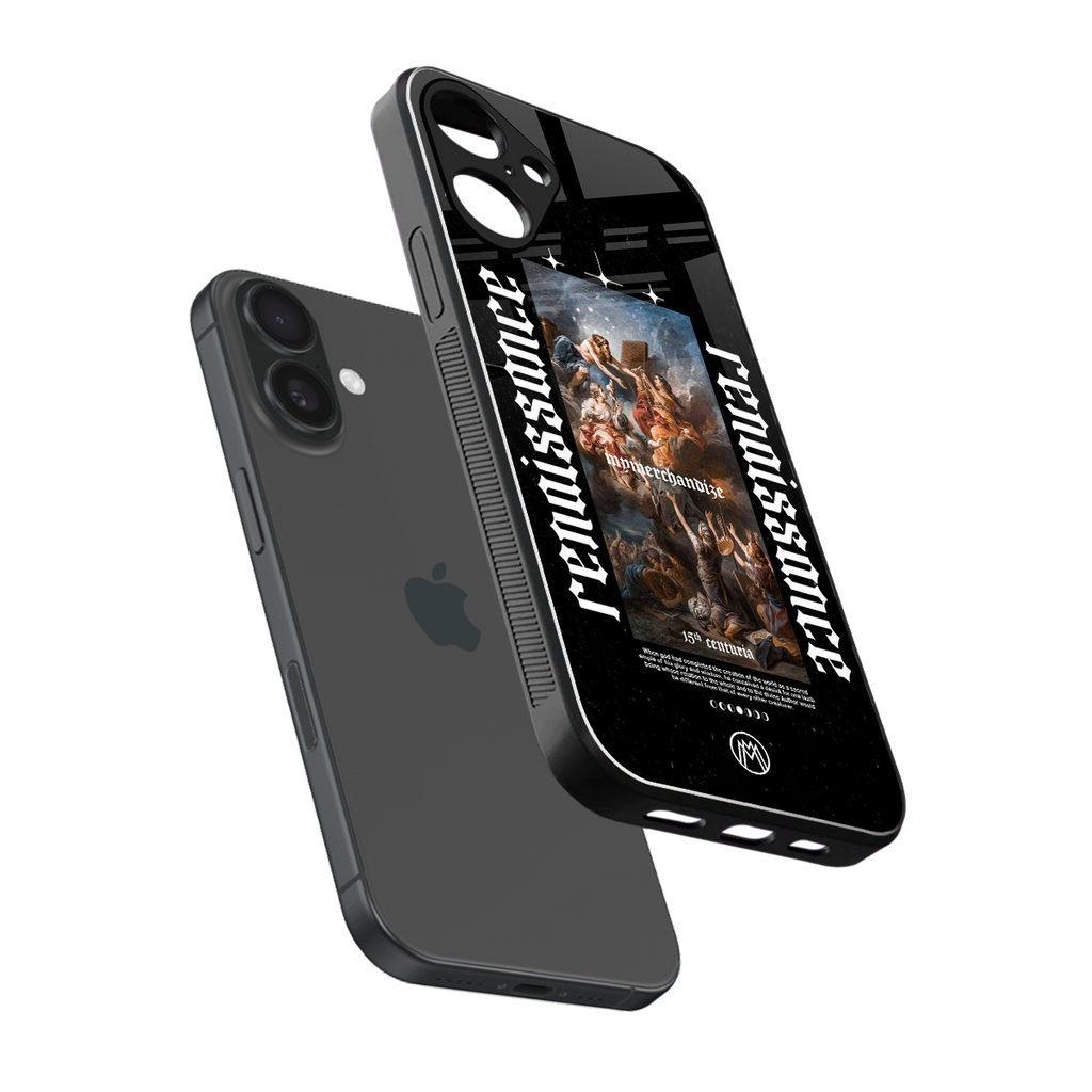 renaissance back phone cover | glass case for iphone 16 plus