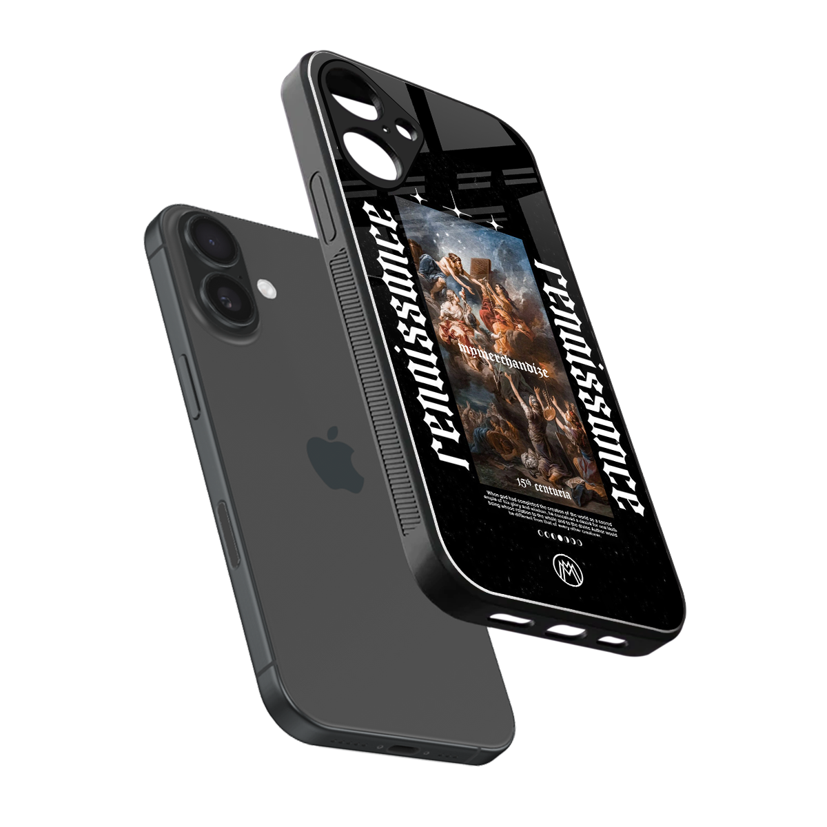 renaissance back phone cover | glass case for iphone 16 plus