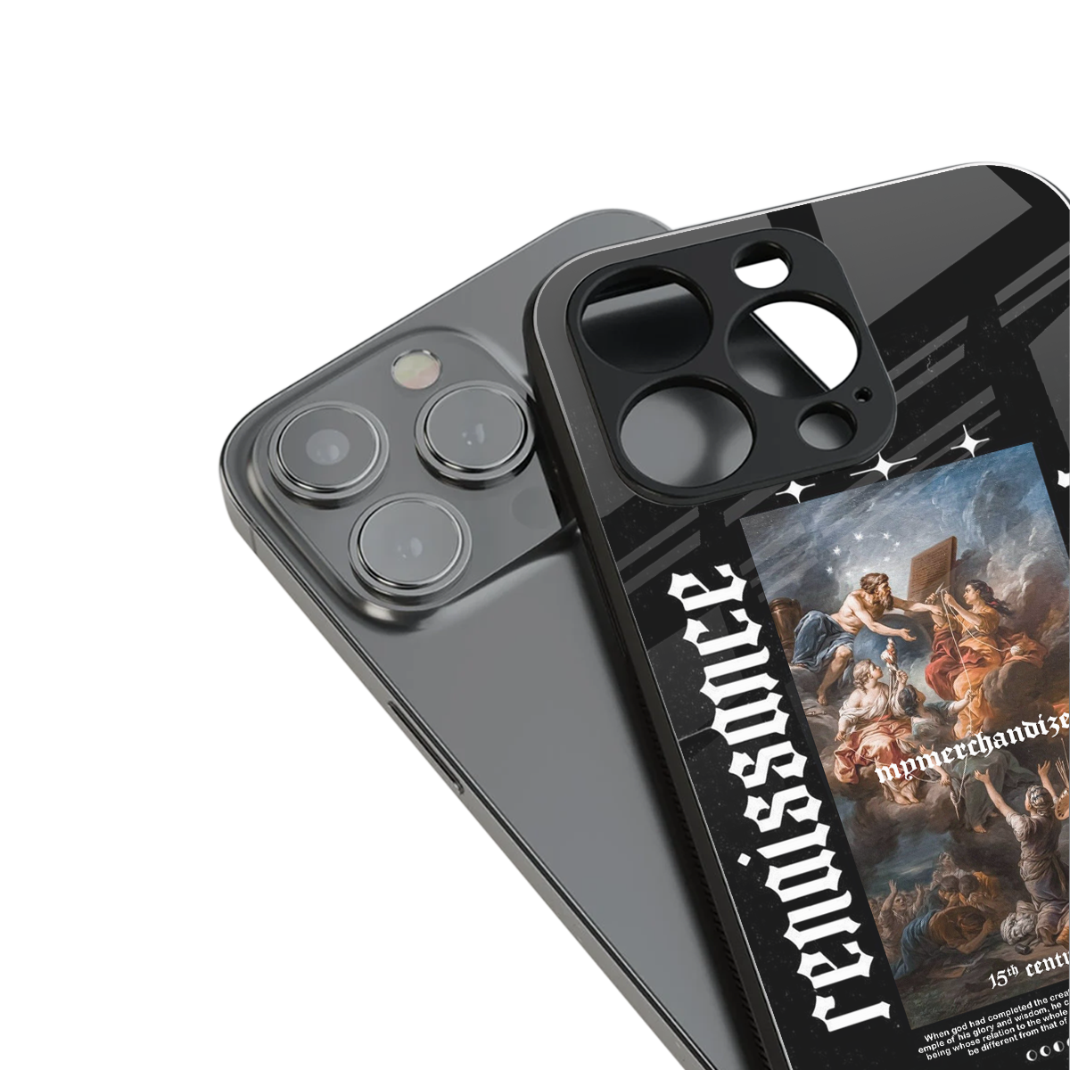 renaissance back phone cover | glass case for iphone 15 pro