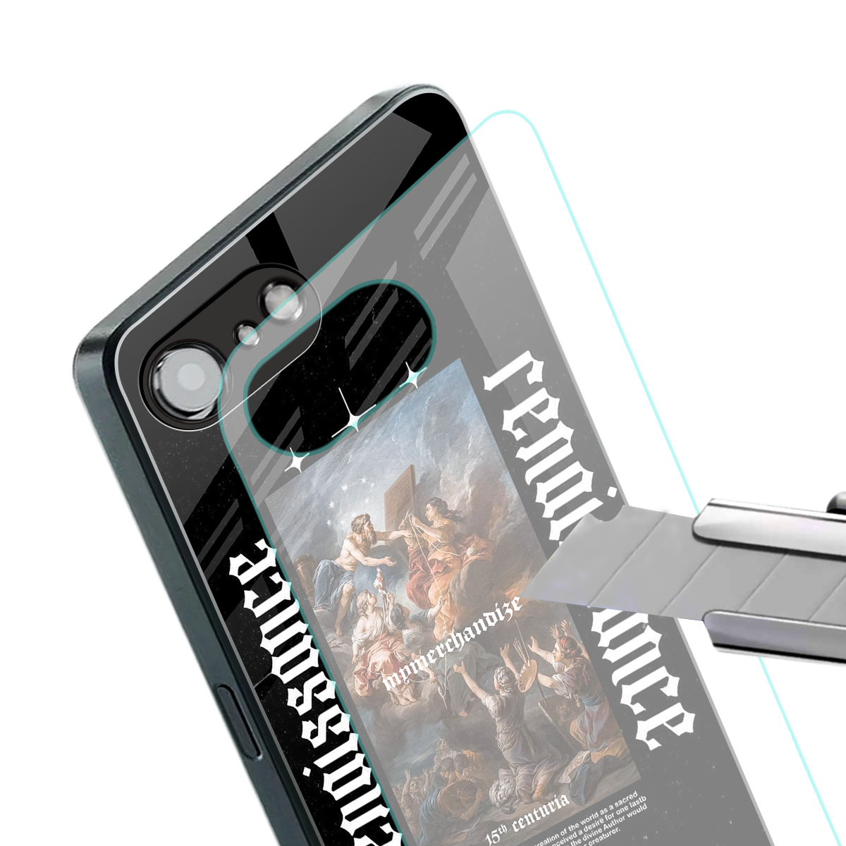 renaissance back phone cover | glass case for iphone 16e