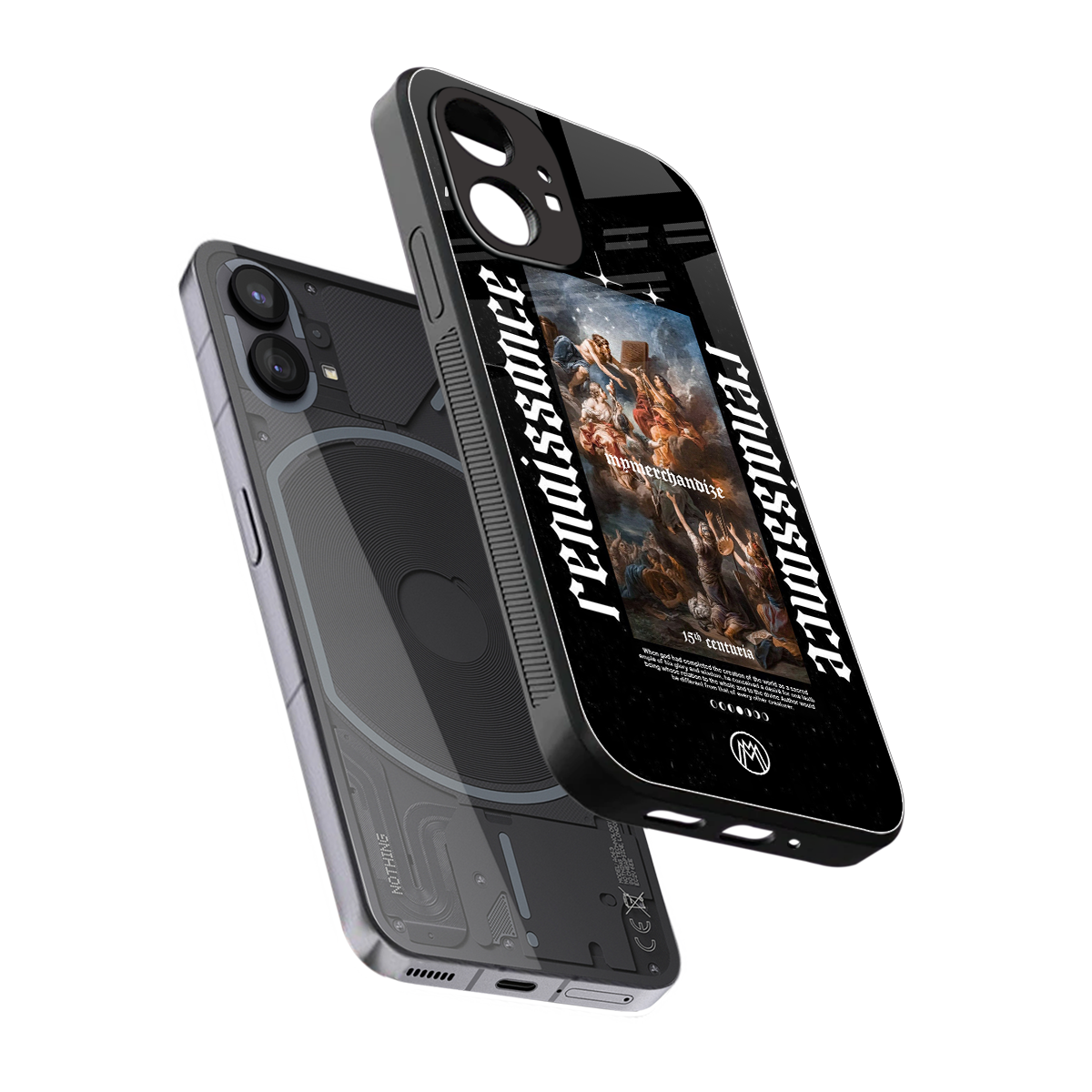 renaissance back phone cover | glass case for nothing phone 1