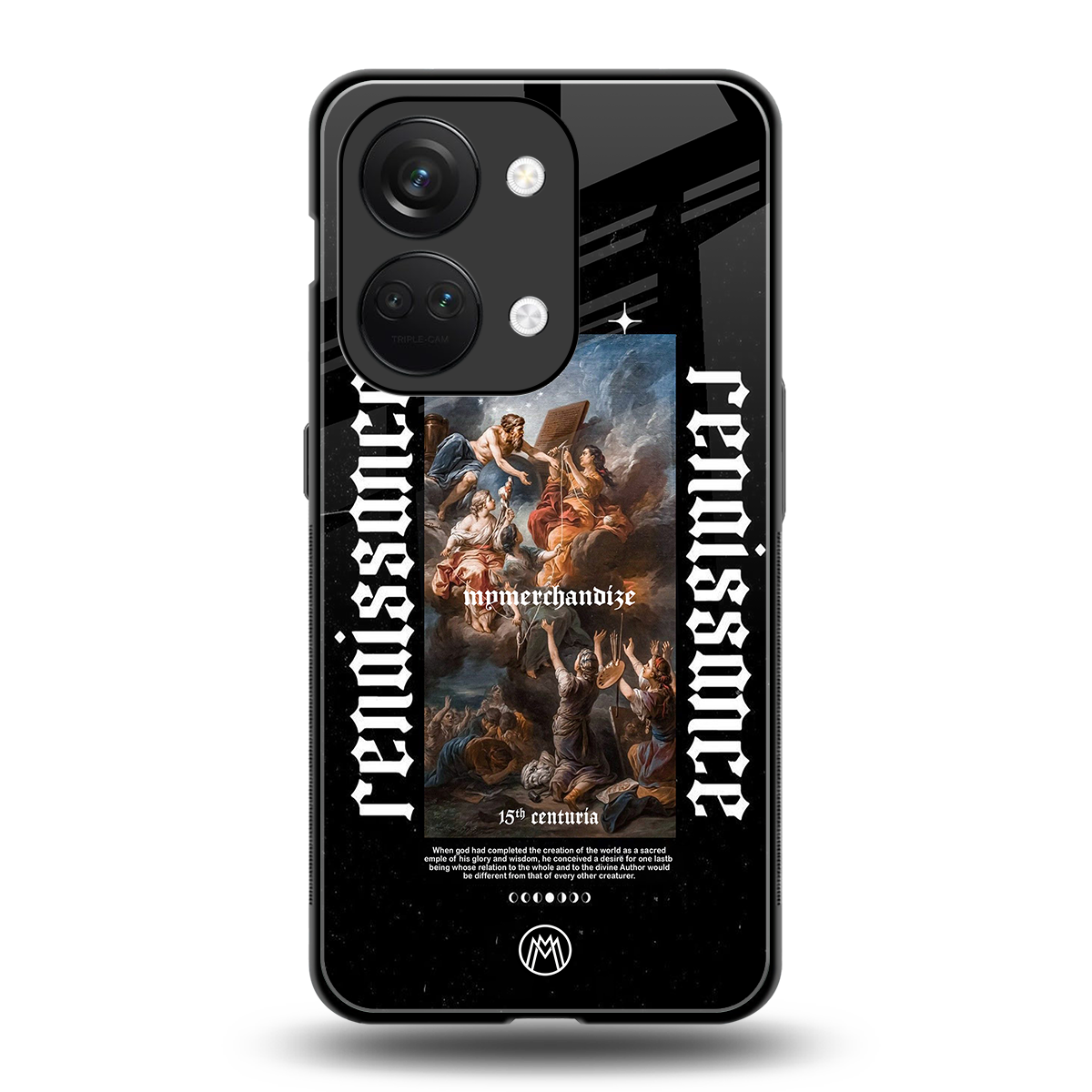 renaissance back phone cover | glass case for oneplus nord 3