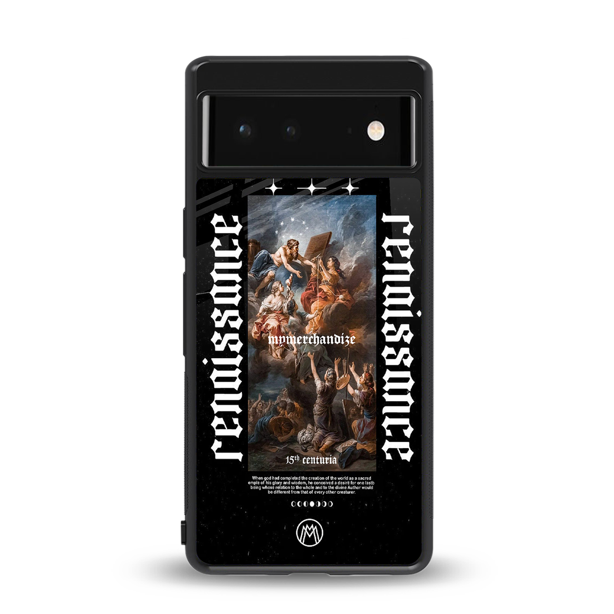 renaissance back phone cover | glass case for google pixel 6