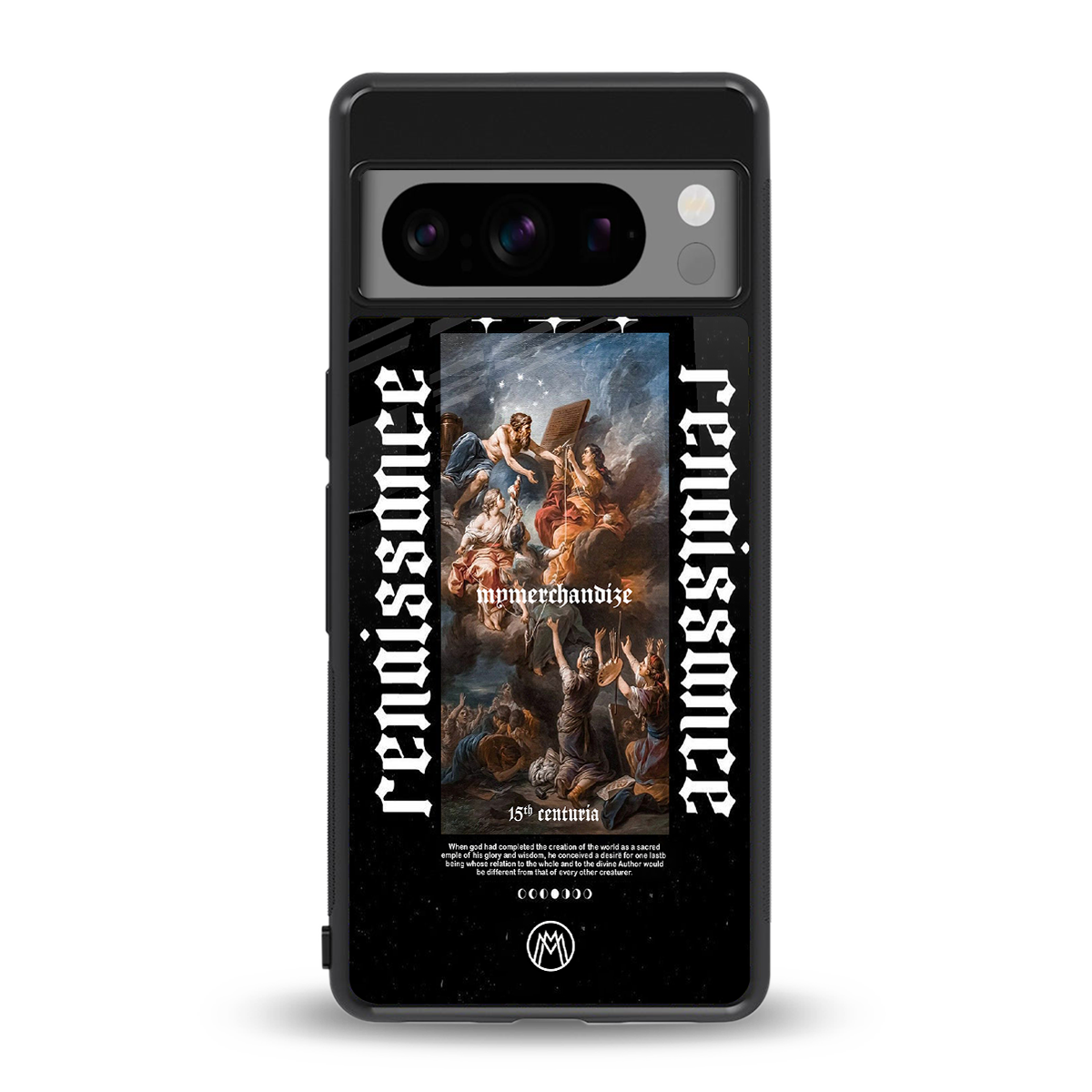 renaissance back phone cover | glass case for google pixel 8 pro