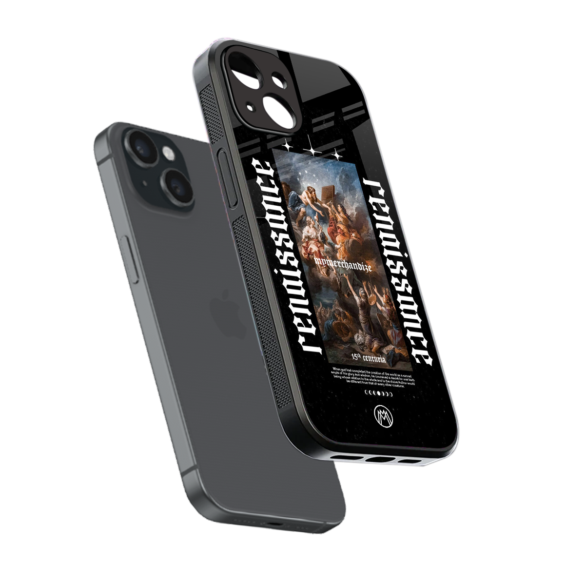 renaissance back phone cover | glass case for iphone 15