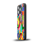 retro abstract back phone cover | glass case for iphone 13 pro
