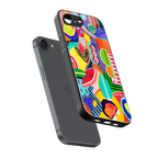 retro abstract back phone cover | glass case for iphone 16e