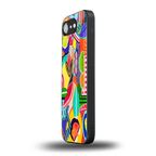 retro abstract back phone cover | glass case for iphone 16e