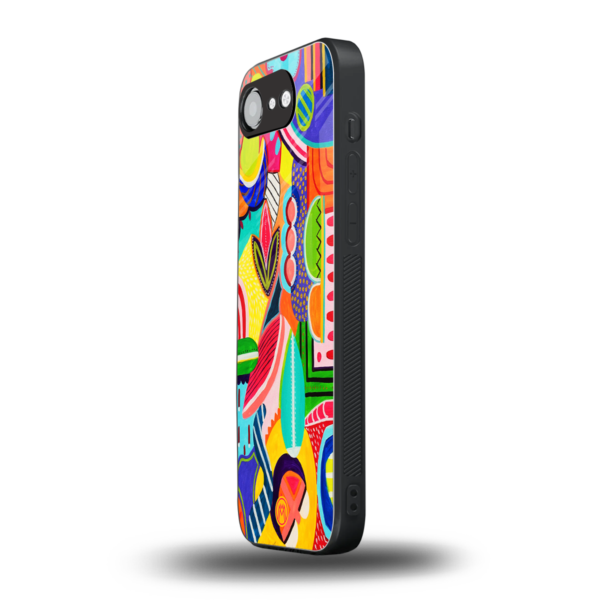 retro abstract back phone cover | glass case for iphone 16e