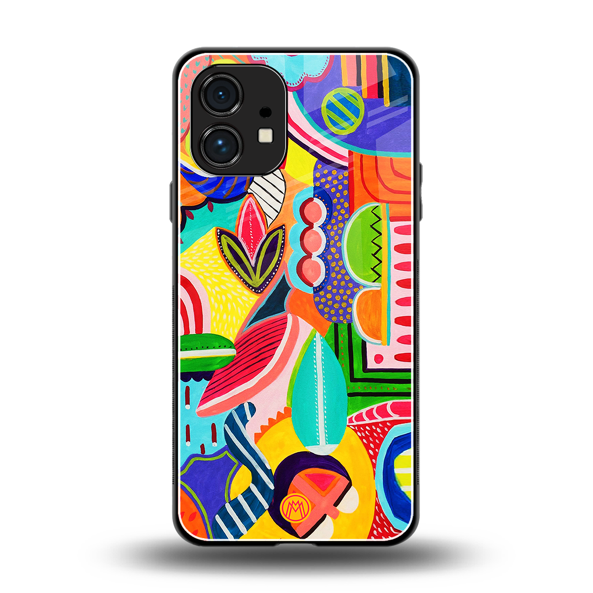 retro abstract back phone cover | glass case for nothing phone 1