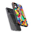 retro abstract back phone cover | glass case for nothing phone 1