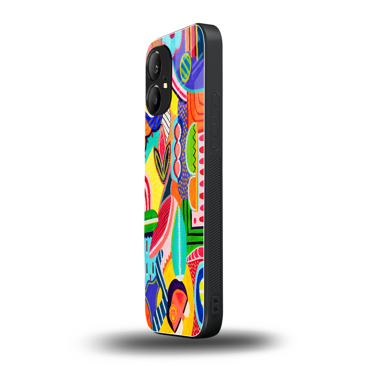 retro abstract back phone cover | glass case for nothing phone 1
