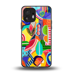 retro abstract back phone cover | glass case for nothing phone 2