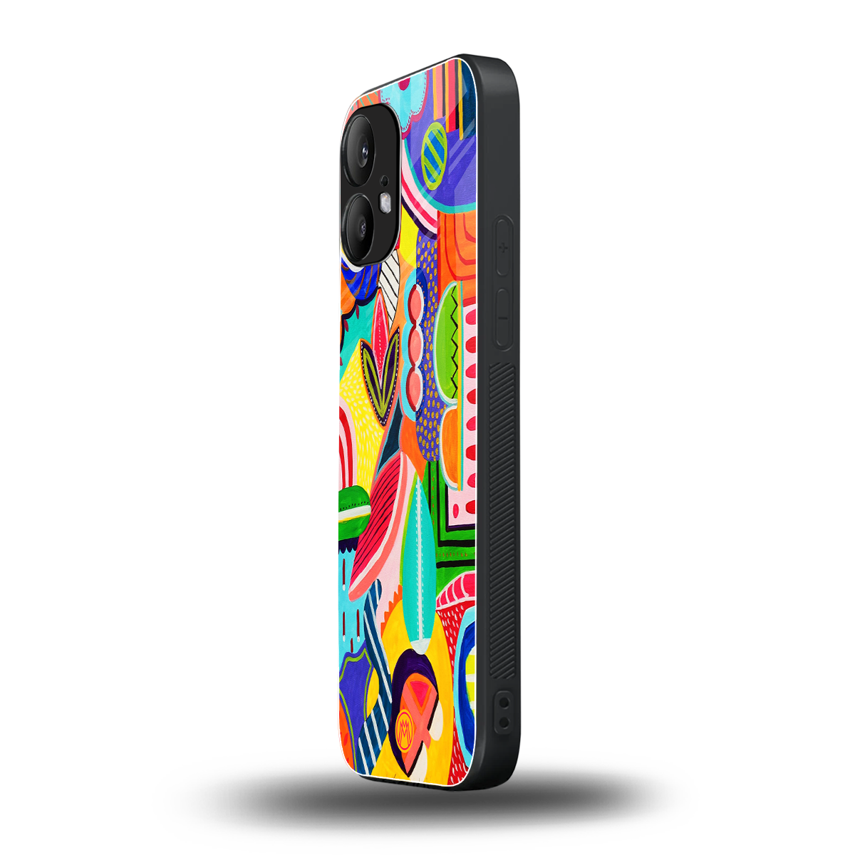 retro abstract back phone cover | glass case for nothing phone 2