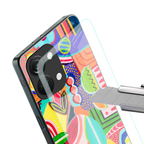retro abstract back phone cover | glass case for oneplus nord 3