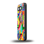 retro abstract back phone cover | glass case for oneplus nord 4