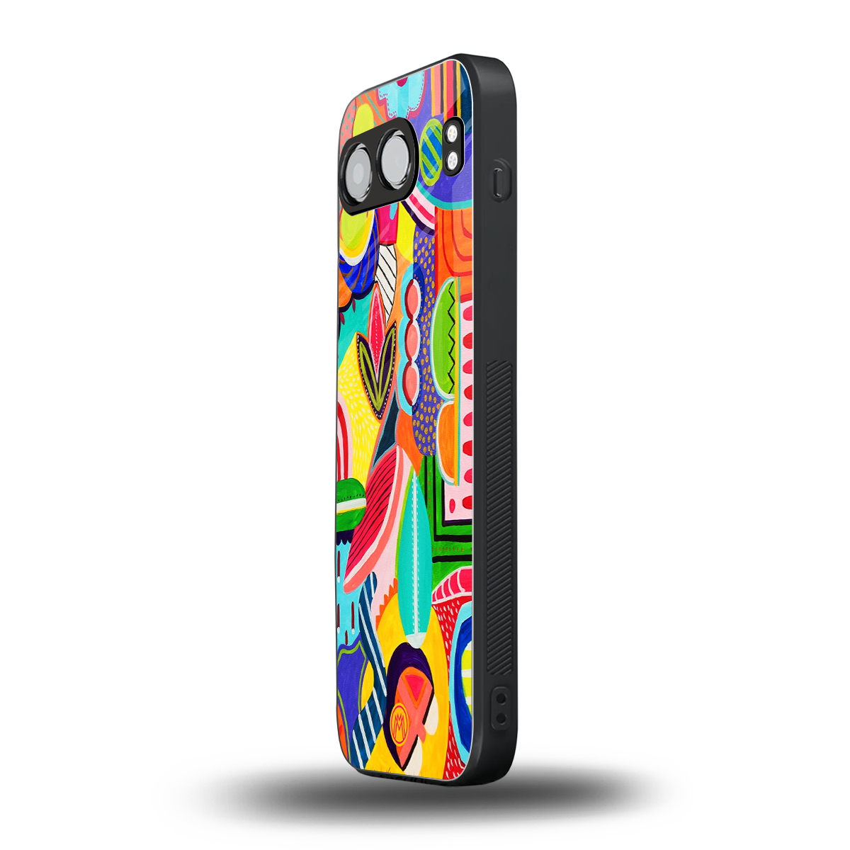 retro abstract back phone cover | glass case for oneplus nord 4