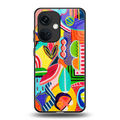 retro abstract back phone cover | glass case for oneplus nord ce 3