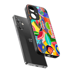 retro abstract back phone cover | glass case for oneplus nord ce 3
