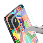retro abstract back phone cover | glass case for oneplus nord ce 3