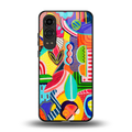 retro abstract back phone cover | glass case for oneplus nord ce 4 lite
