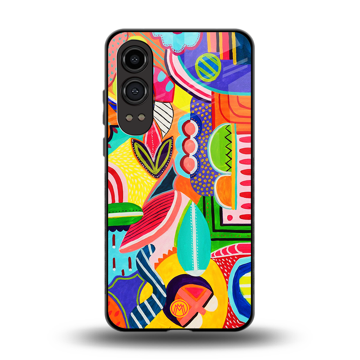 retro abstract back phone cover | glass case for oneplus nord ce 4 lite