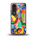 retro abstract back phone cover | glass case for oneplus nord ce 4