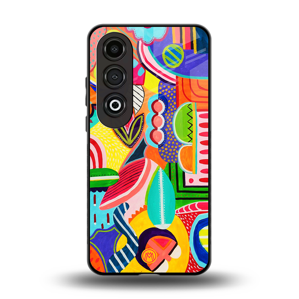 retro abstract back phone cover | glass case for oneplus nord ce 4