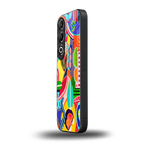 retro abstract back phone cover | glass case for oneplus nord ce 4