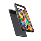 retro abstract back phone cover | glass case for Google Pixel 6A