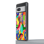 retro abstract back phone cover | glass case for Google Pixel 7