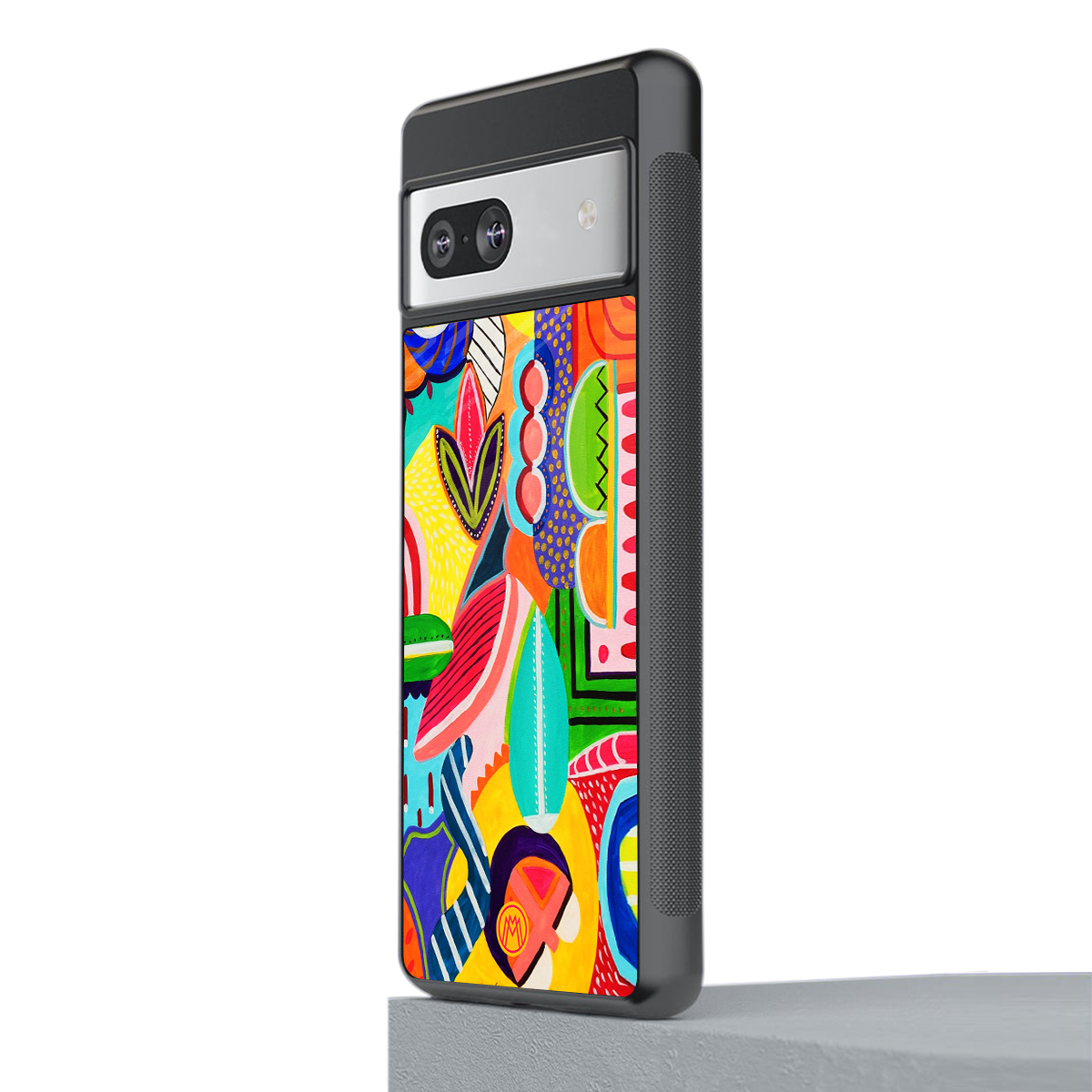 retro abstract back phone cover | glass case for Google Pixel 7