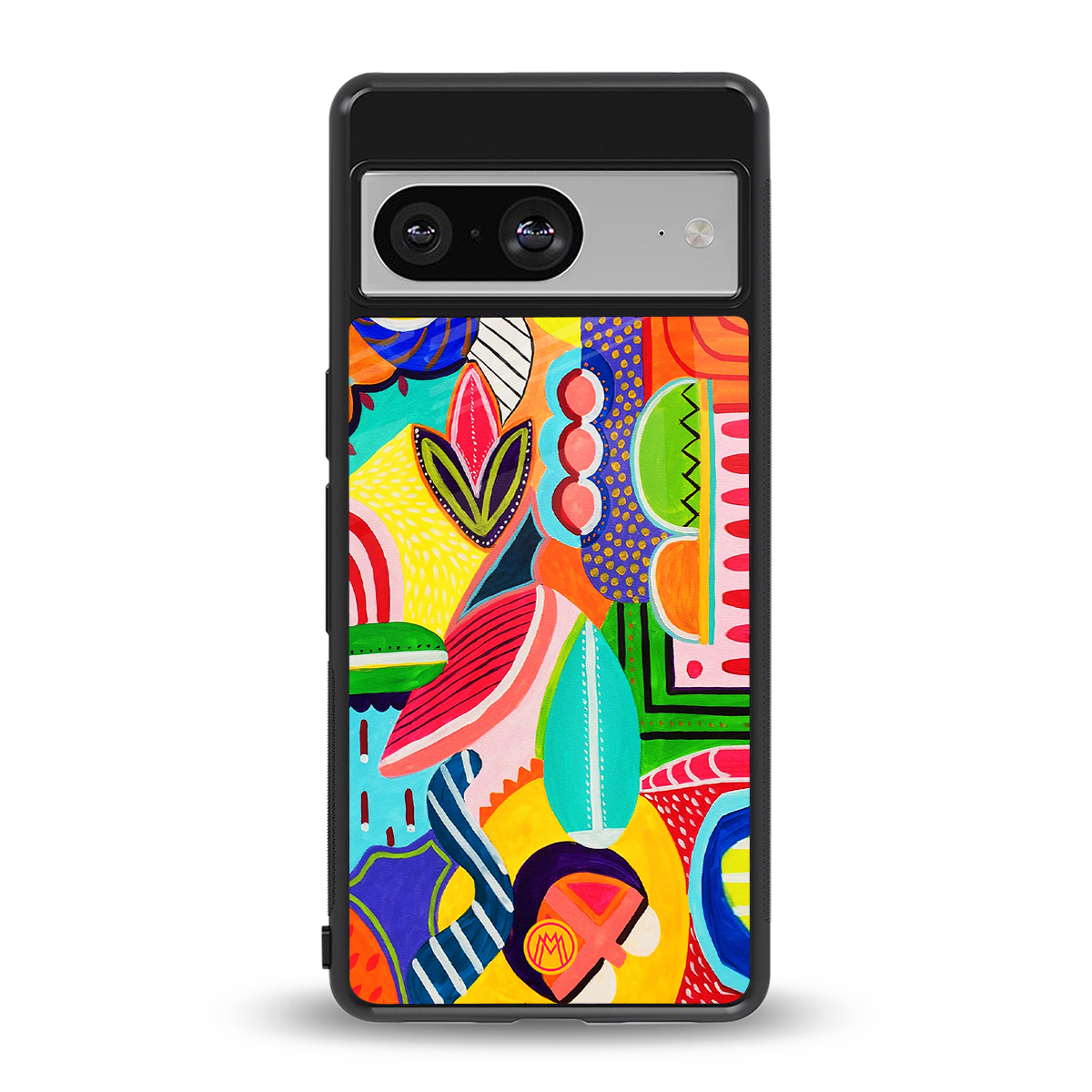 retro abstract back phone cover | glass case for Google Pixel 8