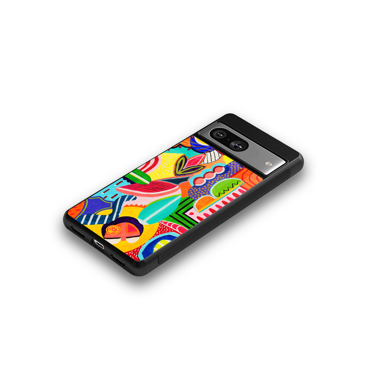 retro abstract back phone cover | glass case for Google Pixel 8