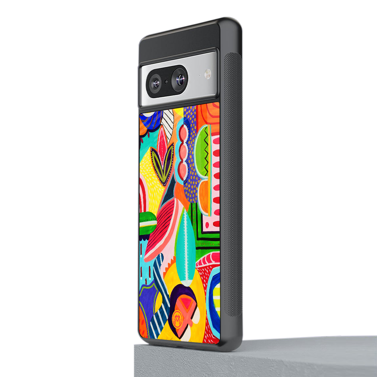 retro abstract back phone cover | glass case for Google Pixel 8