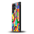 retro abstract back phone cover | glass case for samsung galaxy s23 ultra