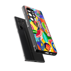 retro abstract back phone cover | glass case for samsung galaxy s25 ultra