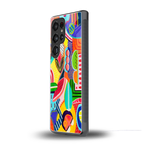 retro abstract back phone cover | glass case for samsung galaxy s25 ultra