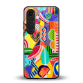 retro abstract back phone cover | glass case for samsung galaxy s25