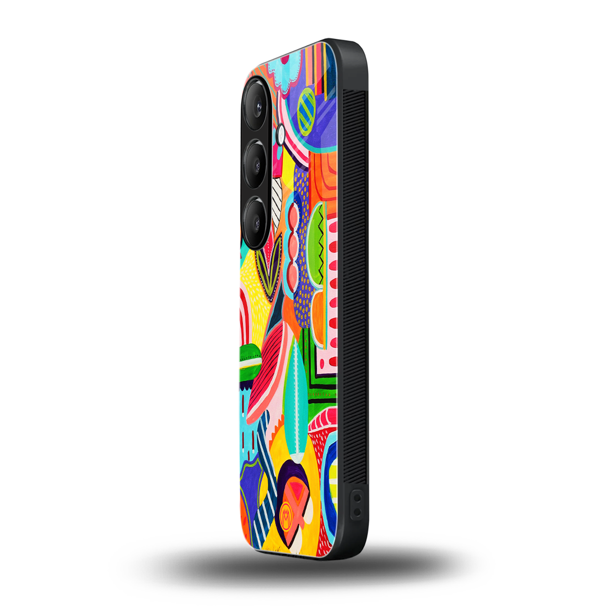 retro abstract back phone cover | glass case for samsung galaxy s24 fe