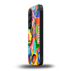 retro abstract back phone cover | glass case for samsung galaxy s25