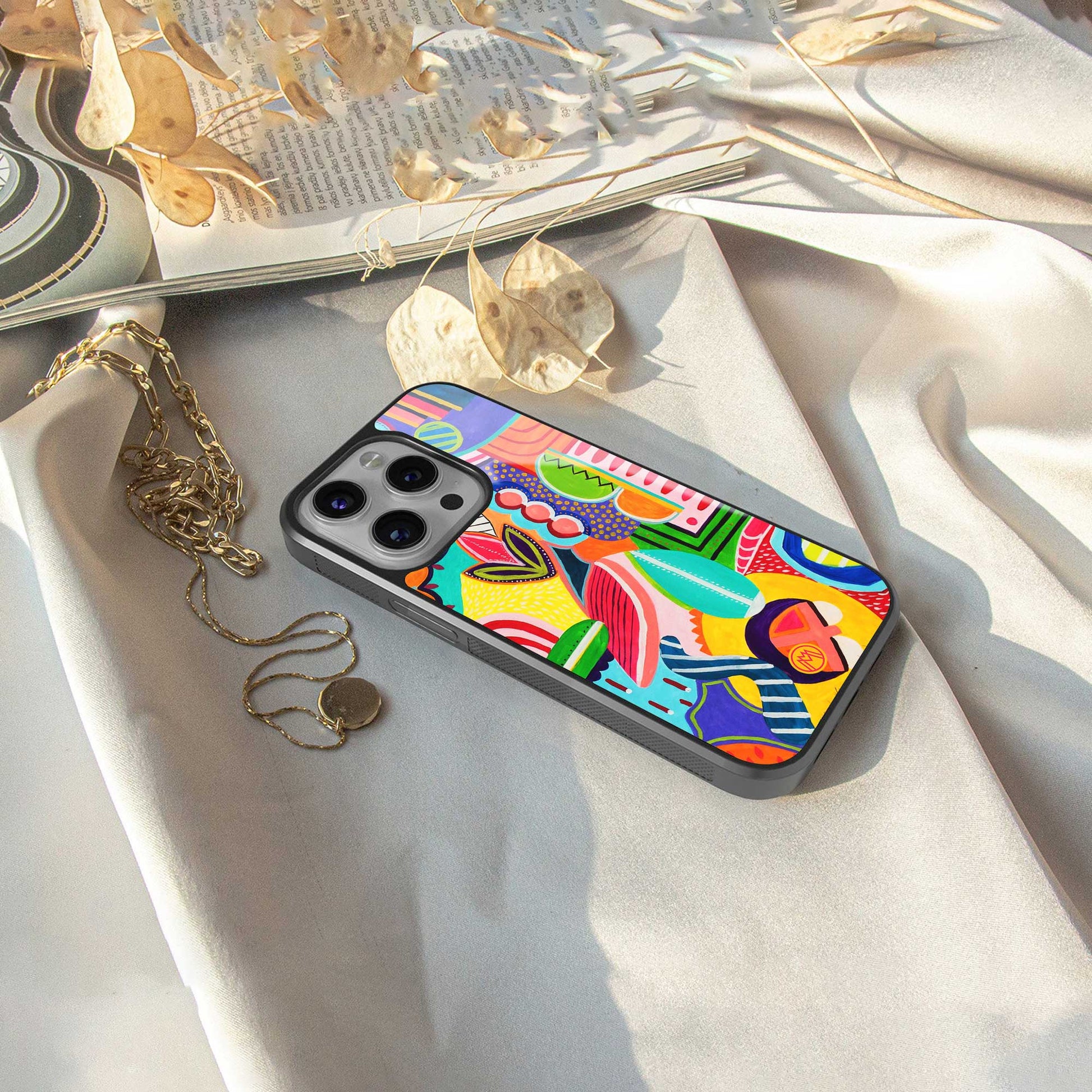 retro abstract back phone cover | glass case for samsung galaxy s24 ultra