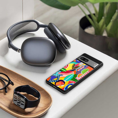 retro abstract back phone cover | glass case for samsung galaxy s24