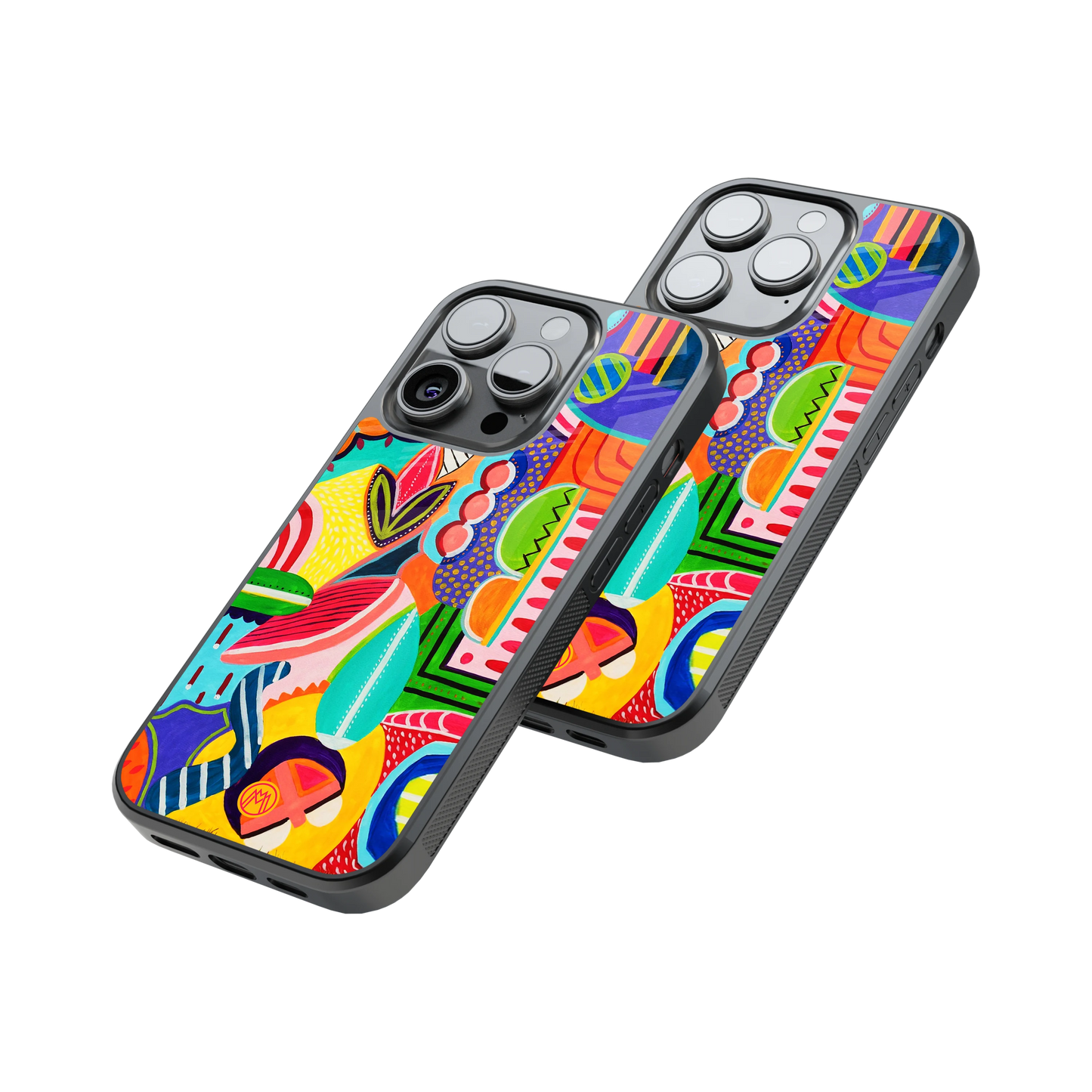 Protective Glass Back Phone Case Compatible with iPhone, Samsung, OnePlus, Pixel & More