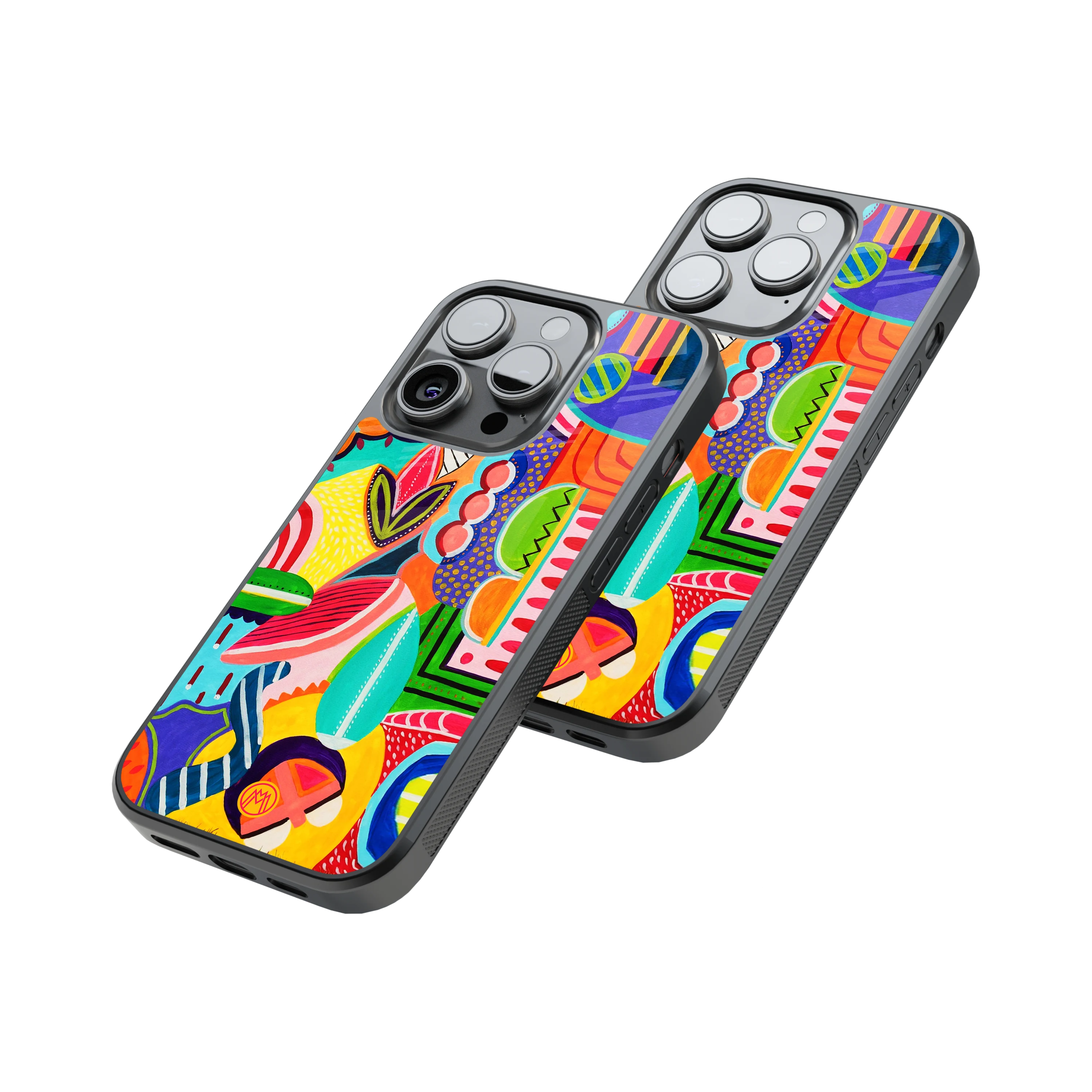 Protective Glass Back Phone Case Compatible with iPhone, Samsung, OnePlus, Pixel & More