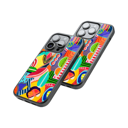 Protective Glass Back Phone Case Compatible with iPhone, Samsung, OnePlus, Pixel & More